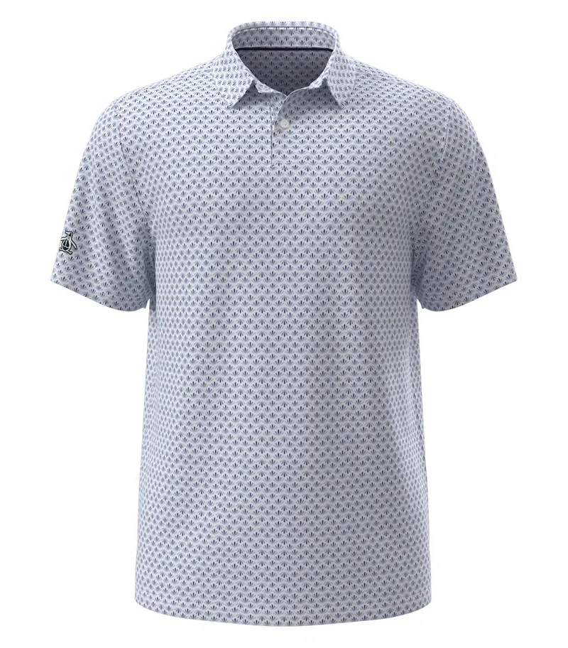 Original Penguin® ORIGINAL PENGUIN® RETRO GEO PRINT POLO — Black Iris Blue