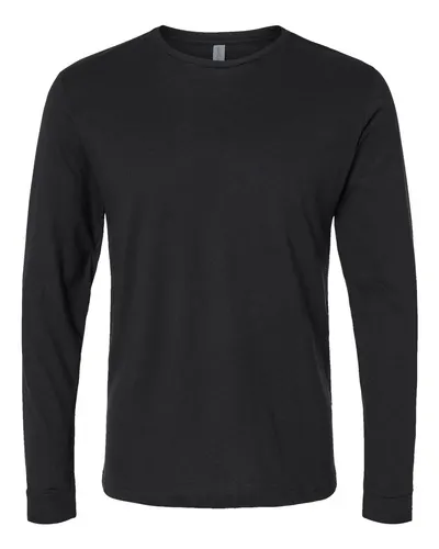 Next Level Next Level Unisex CVC Long Sleeve Tee in Black, front view