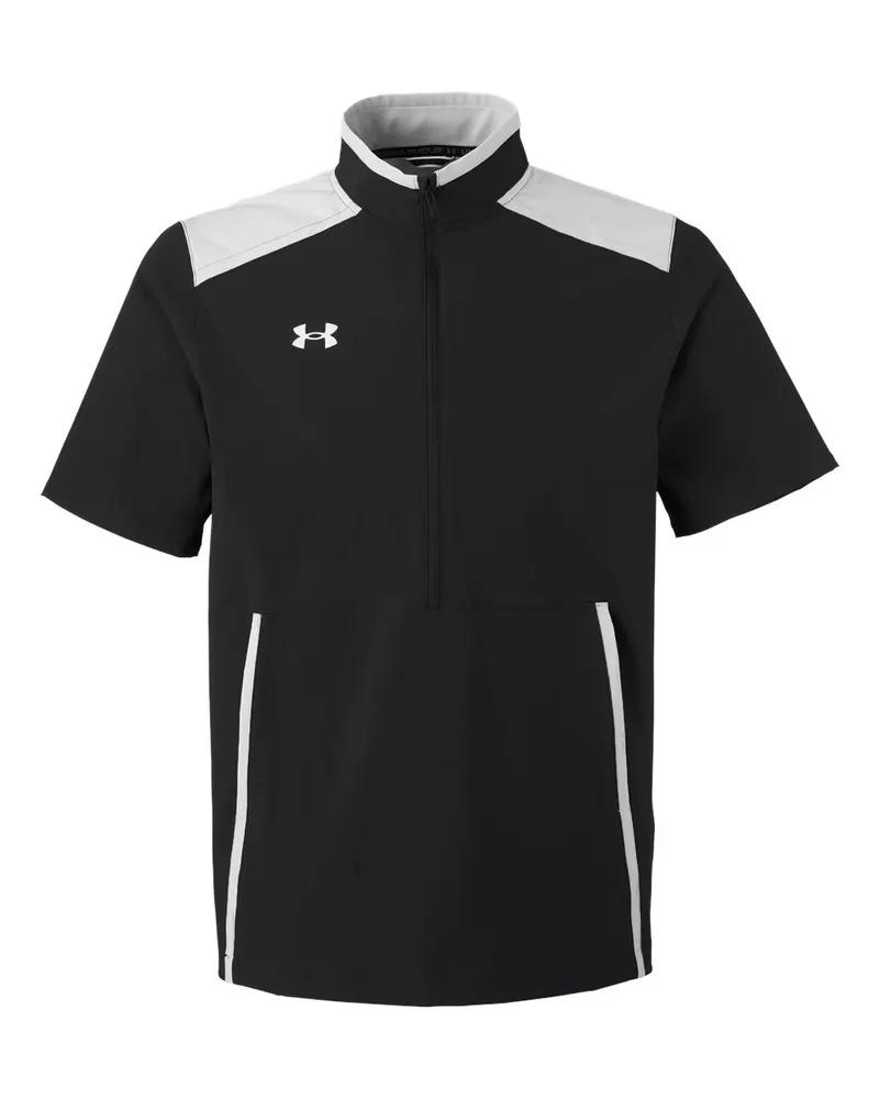 Under Armour Under Armour Men's Motivate 3.0 Short Sleeve Half-Zip — Black/ Mod Grey/ White