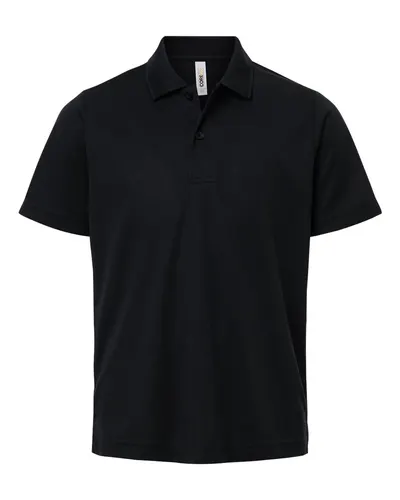 CORE365 CORE365 Youth Nova Performance Pique Polo in Black, front view