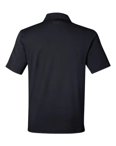 Under Armour Under Armour Men's Recycled Polo in Black/ White, back view