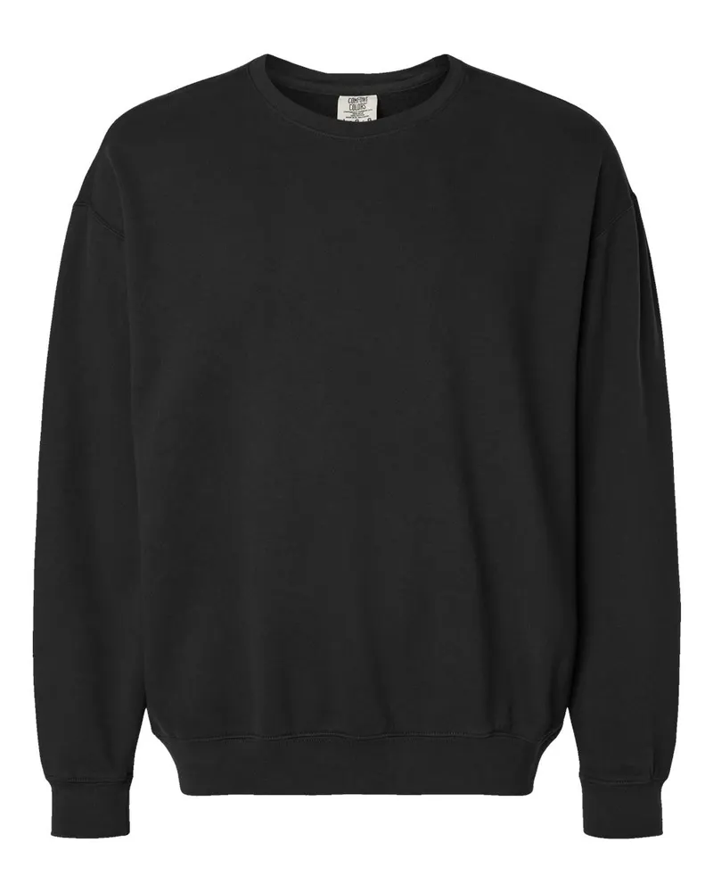 Comfort Colors Comfort Colors Unisex Garment-Dyed Lightweight Crewneck Sweatshirt — Black