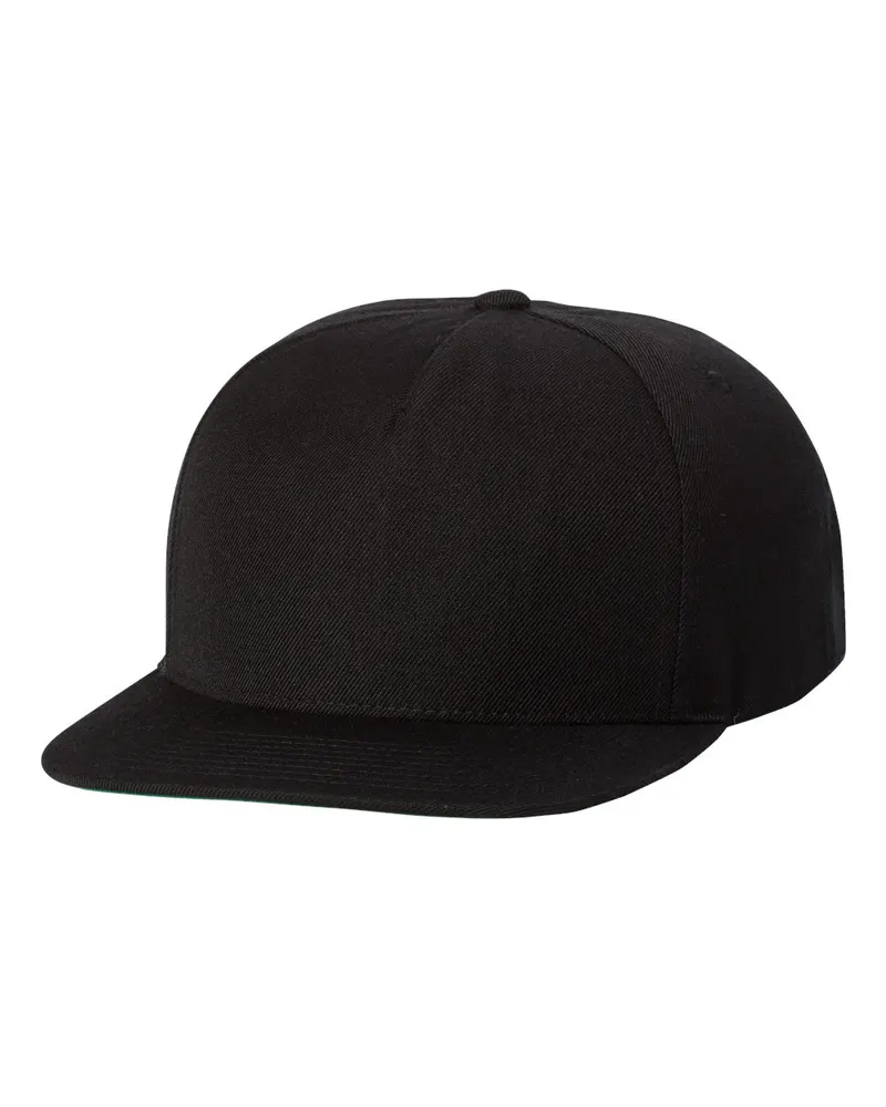 YP Classics YP Classics Premium Five-Panel Snapback Cap — Black