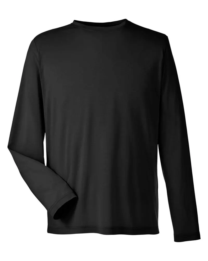 CORE365 CORE365 Unisex Fusion ChromaSoft™ Performance Long Sleeve T-Shirt — Black