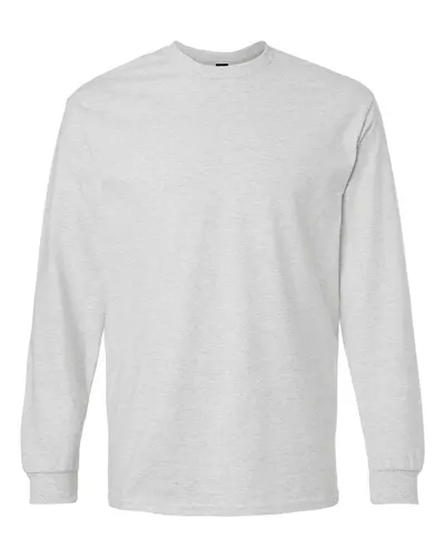Gildan Gildan Unisex Ultra Cotton® Long Sleeve T-Shirt in Ash, front view