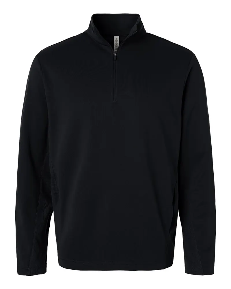 Team 365 Team 365 Unisex Squad Cadet Quarter-Zip Tech Fleece Pullover — Black