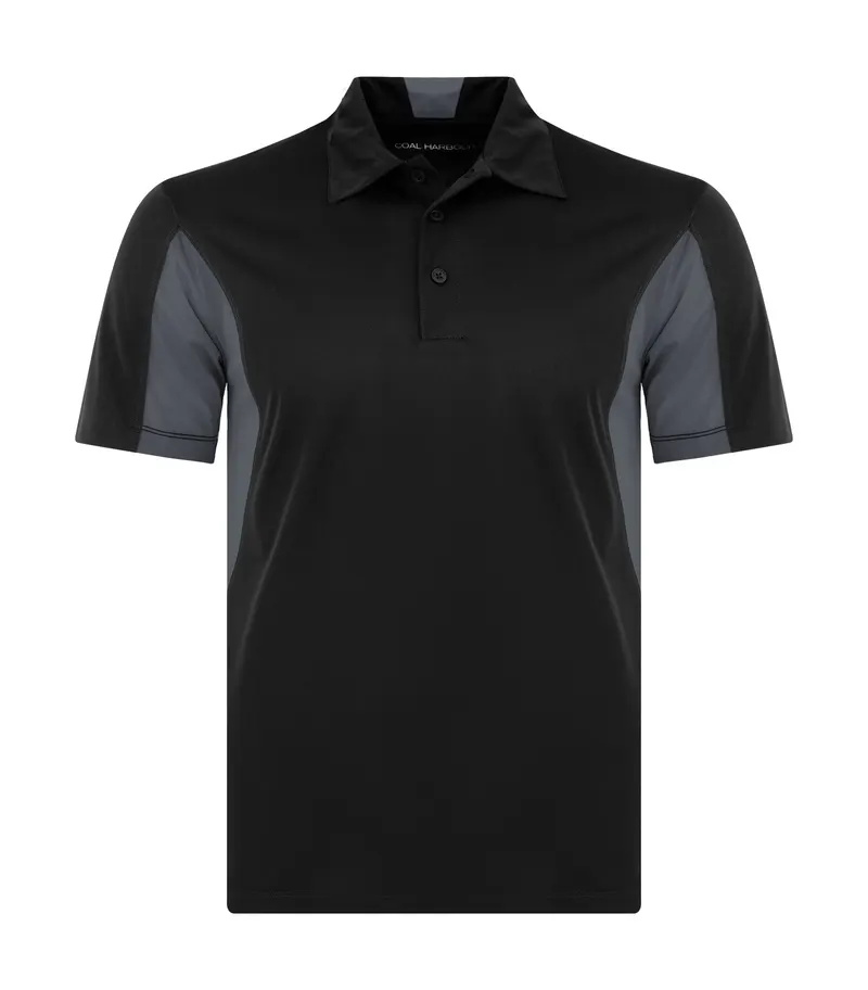 Coal Harbour® COAL HARBOUR® SNAG RESISTANT COLOUR BLOCK POLO — Black/Iron Grey
