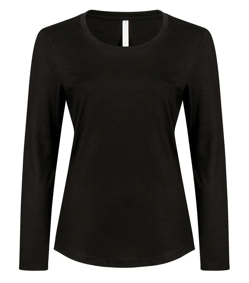 ATC™ EuroSpun® ATC™ EUROSPUN® RING SPUN LONG SLEEVE LADIES' TEE — Black