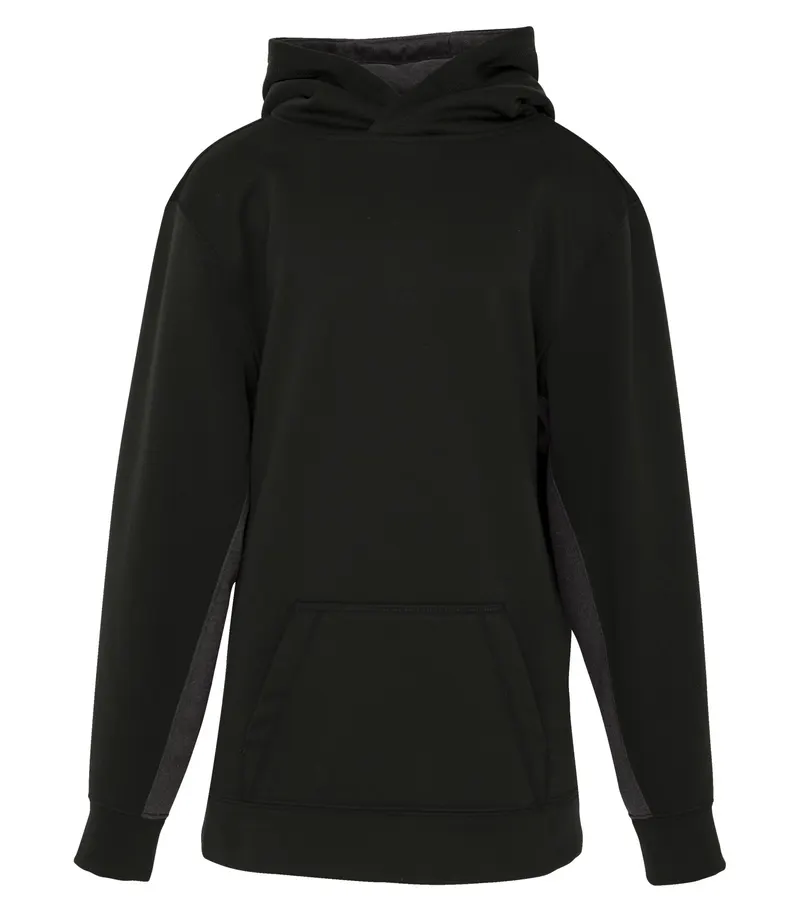 ATC™ ATC™ GAME DAY™ FLEECE COLOUR BLOCK YOUTH HOODIE — Black/Charcoal