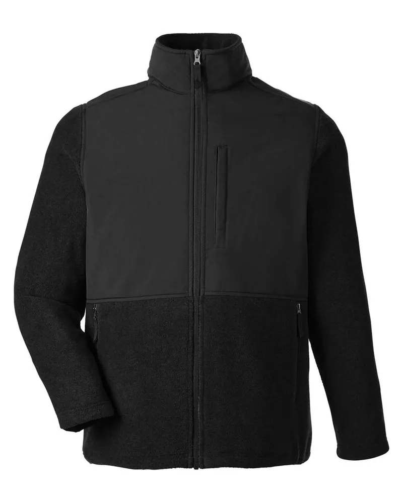 CORE365 CORE365 Men's Journey Summit Hybrid Full-Zip — Black/ Black