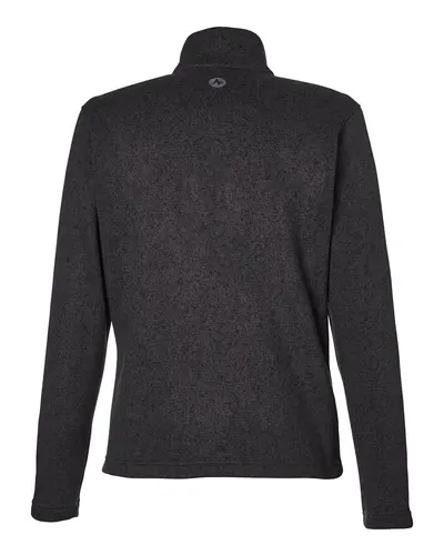 Marmot Marmot Women's Drop Line Fleece Jacket in Black Heather, back view