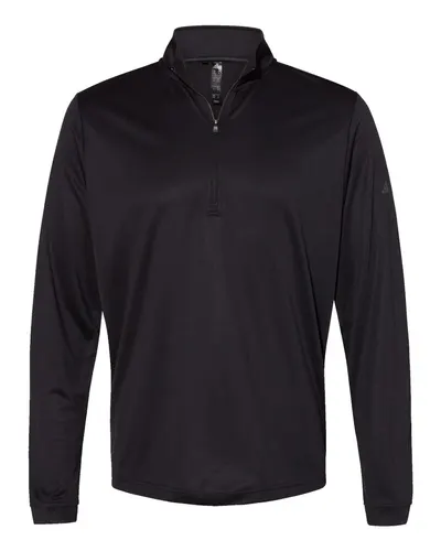 Adidas Adidas Men's Ultimate365 Lightweight Quarter-Zip Pullover in Black, front view