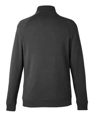 Devon & Jones Devon & Jones Men's New Classics® Charleston Quarter-Zip Pullover in Black Melange, back view