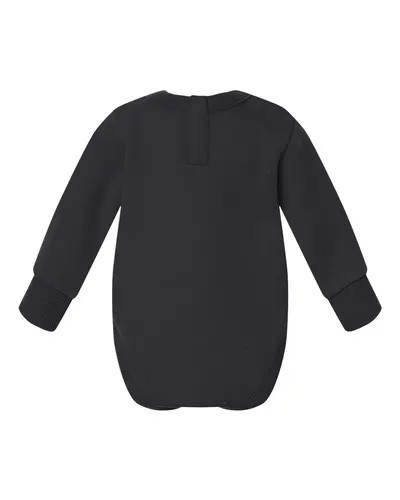 Rabbit Skins Rabbit Skins Infant Fleece Bodysuit in Black, back view