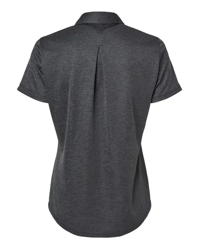 Adidas Adidas Women's Space Dyed Polo in Black Melange, back view
