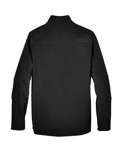 North End North End Men's Three Layer Fleece Bonded Shell Technical Jacket in Black, back view