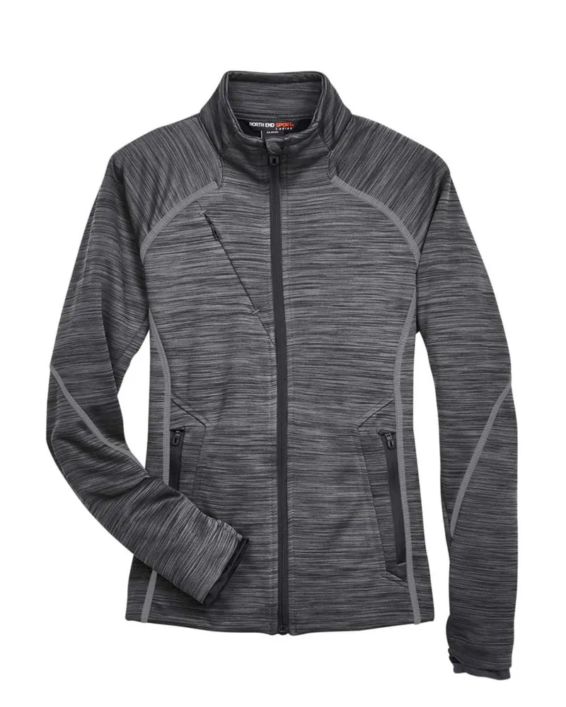 North End North End Women's Flux Mélange Bonded Fleece Jacket — Carbon/ Black