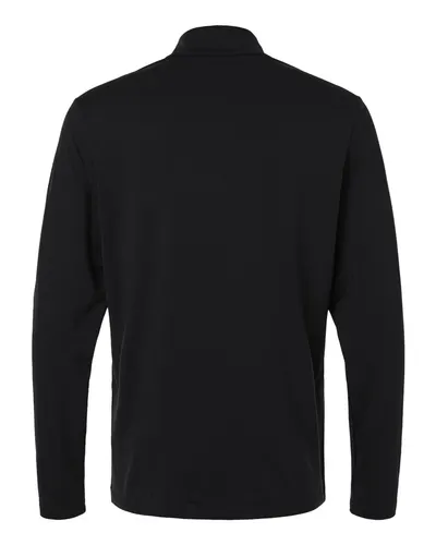 Adidas Adidas Men's Textured Stripe Quarter-Zip Pullover in Black, back view