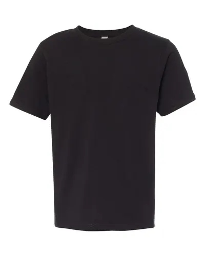 Next Level Next Level Youth Cotton Tee in Black, front view