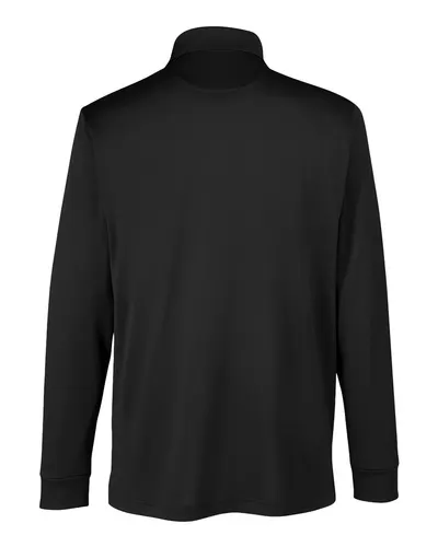 Harriton Harriton Men's Advantage Snag Protection Plus IL Long Sleeve Polo in Black, back view
