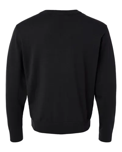 Devon & Jones Devon & Jones Men's New Classics V-Neck Sweater in Black, back view