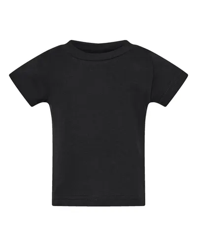 Rabbit Skins Rabbit Skins Infant Cotton Jersey Tee in Black, front view