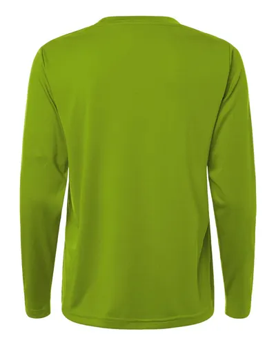 CORE365 CORE365 Women's Capital Performance Long Sleeve T-Shirt in Acid Green, back view