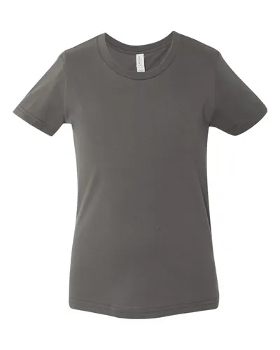 BELLA + CANVAS BELLA + CANVAS Youth Jersey Tee in Asphalt, front view