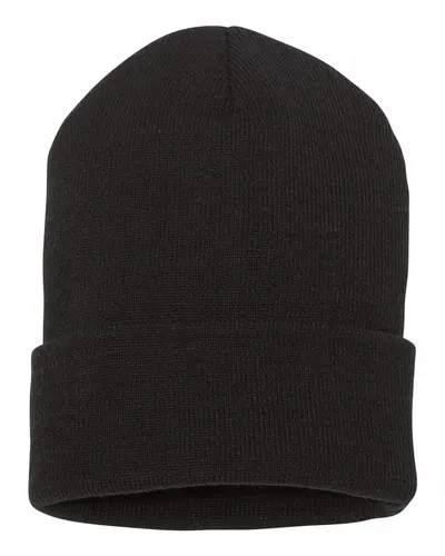 YP Classics YP Classics Cuffed Beanie in Black, front view