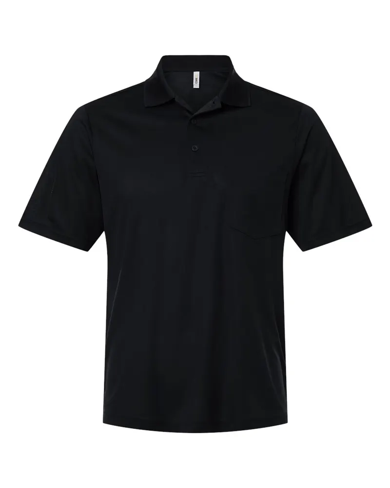 CORE365 CORE365 Men's Nova Performance Pique Pocket Polo — Black