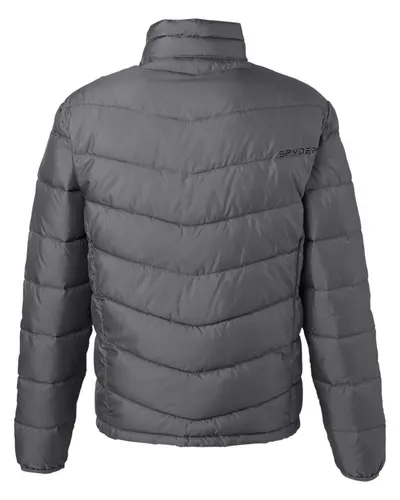 Spyder Spyder Men's Pelmo Insulated Puffer Jacket in Polar/ Black, back view
