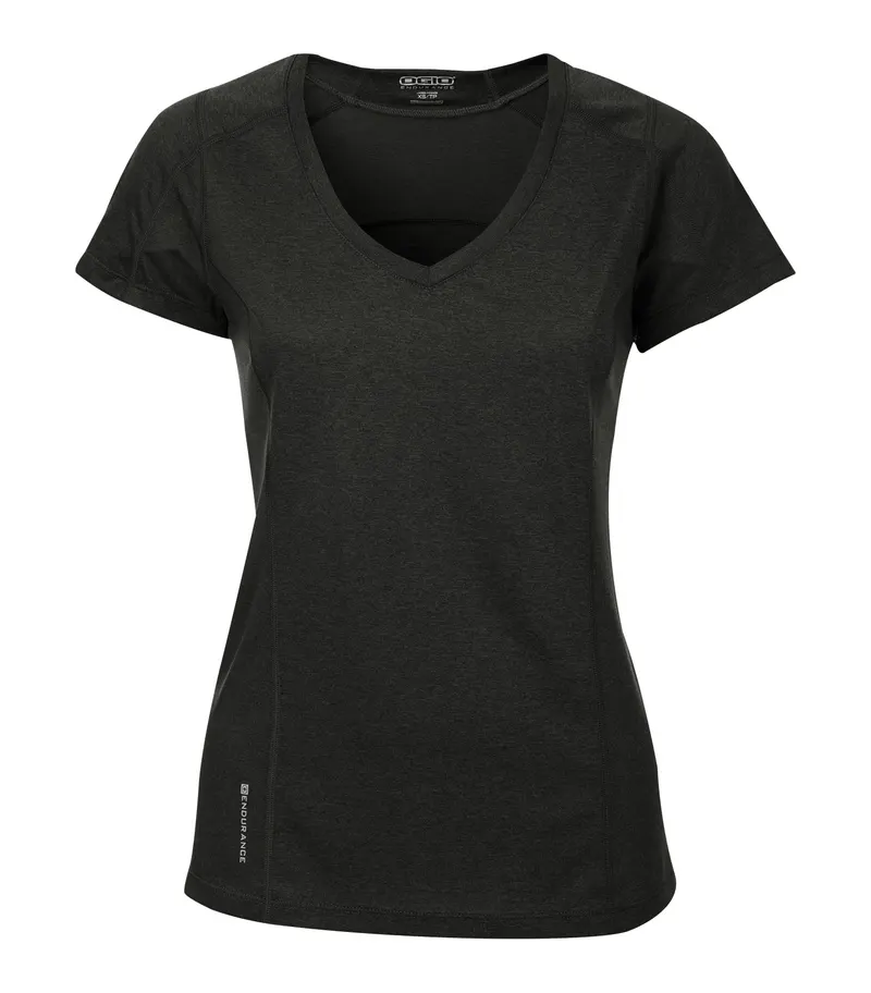 OGIO® OGIO® ENDURANCE PULSE LADIES' V-NECK — Blacktop