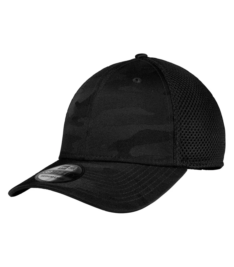 New Era® NEW ERA® 39THIRTY® TONAL CAMO STRETCH TECH MESH CAP — Black Camo