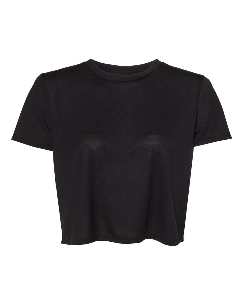 BELLA + CANVAS BELLA + CANVAS Women’s Flowy Crop Tee — Black