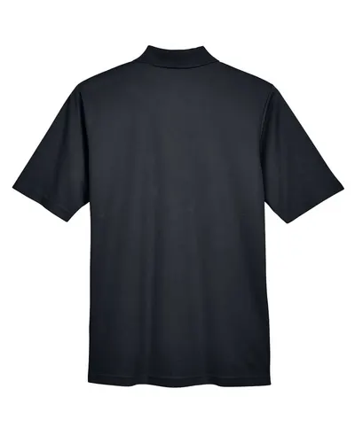 CORE365 CORE365 Men's Origin Performance Piqué Polo with Pocket in Black, back view