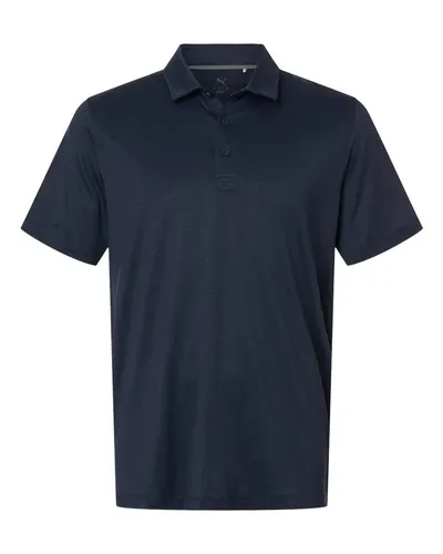 Puma Golf Puma Golf Men's Icon Heather Polo 2.0 in Deep Navy Heather, front view