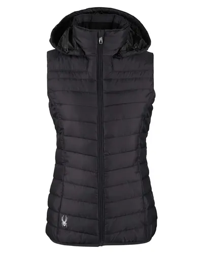 Spyder Spyder Women's Supreme Puffer Vest in Black, front view