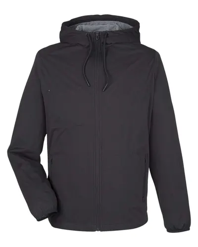 North End North End Men's Network Lightweight Jacket in Black Heather, front view