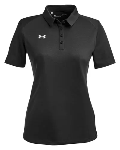 Under Armour Under Armour Women's Tech™ Polo in Black/ White, front view