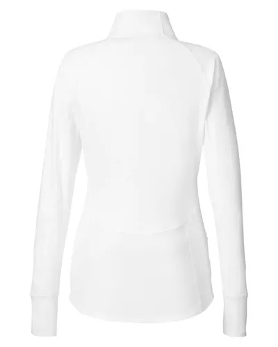 Puma Golf Puma Golf Women's Gamer Golf Quarter-Zip Pullover in Bright White, back view