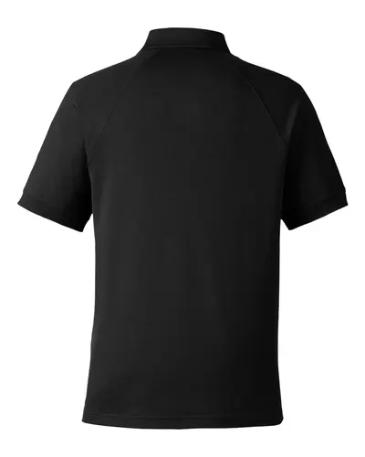 Harriton Harriton Men's Charge Snag and Soil Protect Polo in Black, back view