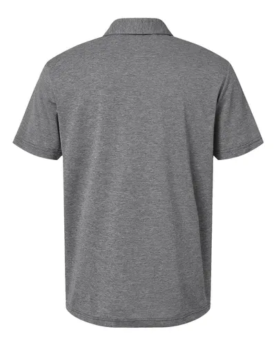 Adidas Adidas Men's Heathered Polo in Black Melange, back view