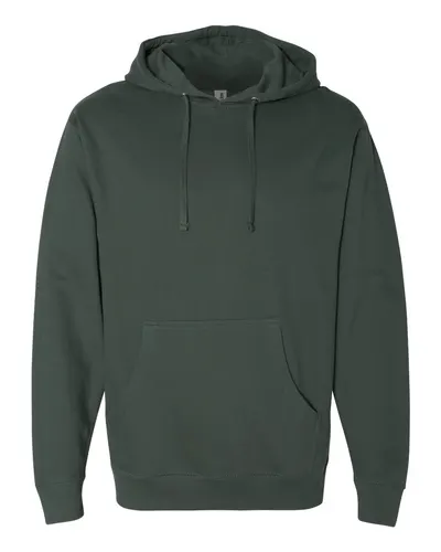 Independent Trading Co. Independent Trading Co. Unisex Midweight Hooded Sweatshirt in Alpine Green, front view