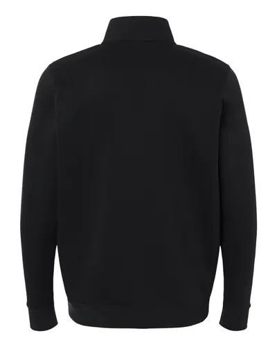 Under Armour Under Armour Men's Icon Fleece Quarter-Zip Pullover in Black/ White, back view
