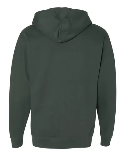 Independent Trading Co. Independent Trading Co. Unisex Midweight Hooded Sweatshirt in Alpine Green, back view