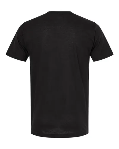 M&O M&O Deluxe Blend V-Neck T-Shirt in Black, back view