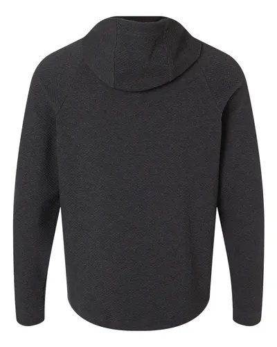 North End North End Men's Spirit Textured Hooded Pullover in Black Heather, back view