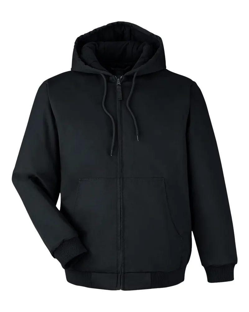 Harriton Harriton Unisex ClimaBloc® Heavyweight Hooded Full-Zip Jacket — Black