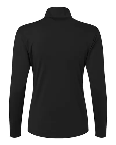 AllPro AllPro Women's Pro-Lock Performance Quarter-Zip Pullover in Black, back view
