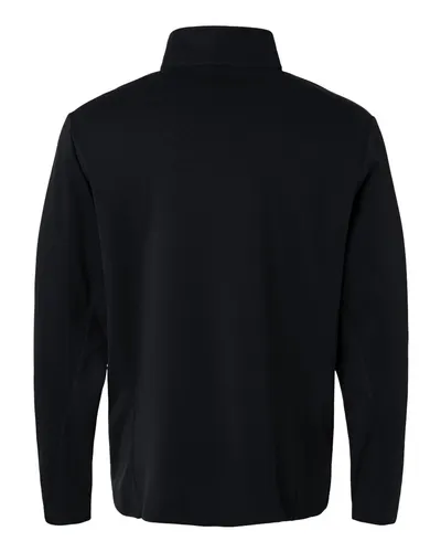 Team 365 Team 365 Unisex Squad Cadet Quarter-Zip Tech Fleece Pullover in Black, back view